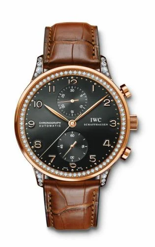 IWC Portuguese Chrono-Automatic Rose Gold / 266 Diamond IW3714-72 (3714-72, IW371472)